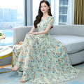 Womens Short Sleeve Floral Dre