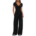 Women's Short-sleeve Sportswear And Wide-leg Pants Set